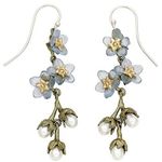 MICHAEL MICHAUD Forget-Me-Not Wire 3 Flowers Earrings 3270