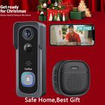 BOIFUN 2K Wifi Doorbell Camera Wireless - Video Doorbell with Chime Ringer Alexa