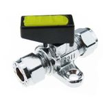 GAS ISOLATOR ISOLATING BALL VALVE 8mm COMPRESSION ON OFF PROPANE LPG OR NATURAL