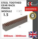 MODULE 1.5 17X17 STEEL TOOTH GEAR RACK PINION CNC PLASMA ROUTER 500 1000 2000 UK
