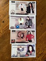 Michael Jackson Collectable Novelty Banknotes Set Of 4 Notes. ( Single Sided )