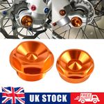 For KTM EXC EXC-F 125 150 200 250-500 03-15 Front Wheel Spindle Axle Nuts Screw