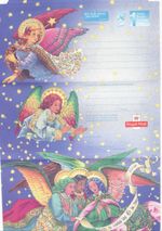GB Stamps Aerogram / Air Letter APS 134 - 1st NVI Xmas / Christmas, angels 1998
