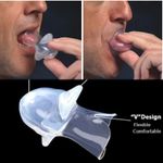 Anti Snoring Mouthpiece Tongue Retainer Silicone Sleep Apnea Aid Device
