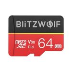 BlitzWolf 64GB Micro SD Card Class 10 V30 UHS-I 1080p FHD TF Memory Card BW-TF1