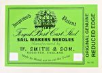 TEN assorted William Smith sailmakers needles. sizes 14-18, a great sailing gift