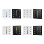 AC100-240V 4 Zone Touch Panel Remote Control For Single Colour/CCT/RGB/RGBW LEDs