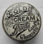 Boots Cash Chemists Cold Cream pot lid + base / pot c1910-20 (J)