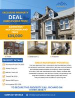 2 bed Flat for sale George Street Ashington - £34,000 renting for £425