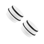 2Pcs Water Bottle Adapter for Cup White Plastic Flavor Cartridge Use
