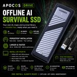 Offline AI Survival SSD - UK Maps, Prepper Library, Off-Grid PC - ApocOS Drive