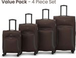 18" 20" 24" 28" 30" 32" Lightweight Luggage Soft Shell Suitcase 4 Wheel Trolley
