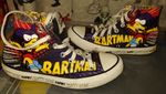 Converse All Star chuck Taylor Simpsons (Bart Man)  super hero high top shoes
