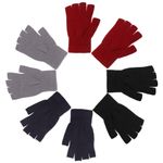 4 Pairs Warm Gloves Adults Women Gloves Fingerless Gloves Knit Gloves for