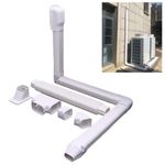 White Air Cond Lineset Cover System 75*65mm Wall Entry Mouth  Air Cond Pipe