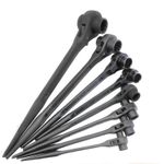 Double Socket Ratchet Podger Spanner Erecting Scaffold Wrench Pointed Handle