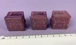 3 x Original Early Vintage Reckitt's Paris Blue Size A Cube Packages