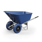 Agri Barrow Wheelbarrow 200 Litre Twin Wheel Plastic Tub Puncture Proof Tyres