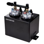 KYOSTAR 3L High Flow Fuel Swirl Surge Pot Tank An10 Oil Rail + Dual 044 Pump NEW
