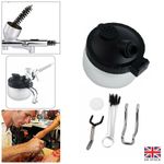 Airbrush Cleaning Pot Cleaner Kit Glass Paint Jar Airbrush Stand Filters Brushes