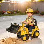 Ride-On Bulldozer Toddler Digger Excavator Pretend Play Construction Truck