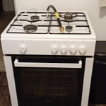 Bush Sg60 60cm Natural Gas Cooker 4 Burner Hob Oven Grill White