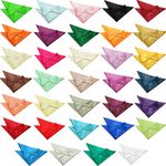 Boys Satin Plain Solid Bow Tie And Pocket Square Formal Wedding Set by DQT