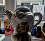 19th Century Gold Plated Japanese Dragon Spout Teapot with Lid