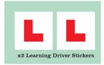 2 X LEARNER STICKER L Plate Stickers Legal DVLA size Self Adhesive waterproof