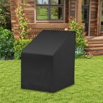 Waterproof Garden Stackable Chair Covers Outdoor Stacking Chair Cover Black