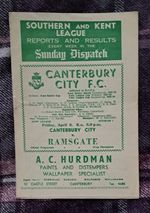 1954/55 Kent League - CANTERBURY CITY v. RAMSGATE