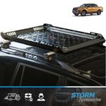 STX HEAVY DUTY METAL CARGO ROOF RACK BASKET IN BLACK - FOR FORD RANGER 2016+  