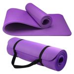 Yoga Mat 10mm Thick Exercise Mat Gym Workout Fitness Pilates Home Non Slip NBR