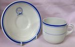 UNITED BALTIC CORPORATION LINE CUP & SAUCE, RARE VINTAGE, 1930's