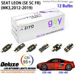 LED Light Bulbs White Interior Light Kit for MK3 2012-2019 Seat Leon SE SC FR