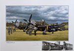 Aviation Art • 78th Fighter Group P-47 Thunderbolts w Large Remarque Drawing