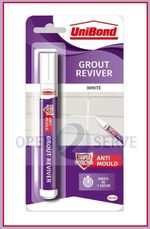 1x Unibond Easy to Use Triple Protection Anti-Mould Grout Reviver Pen- White 7ml