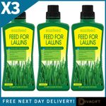 3 x LIQUID LAWN FEED 500ML FLOWER FOOD LAWN GRASS FEED FERTILISER PLANT GARDEN