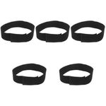 5Pcs Adjustable Black Stretch Waist Belts for Women Durable Dress Accessory