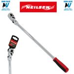 Neilsen 3/8" Drive Flexi Head Ratchet Wrench Extra Long 72 Tooth Quick Release