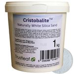 1kg Tub of Natural Brilliant White Silica Sand for Art & Crafts - Re-sealable.