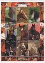 CHINESE HOROSCOPE YEAR OF THE HORSE ANIMAL 2002 MNH STAMP SHEETLET
