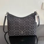 Coach CDE44 Laurel Signature Denim Leather Black outlet New from Japan