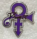 *NEW* Prince Symbol enamel pin badge / brooch. Purple Rain.