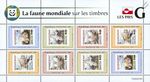 ANIMALS FAUNA Greenland Owls Birds Stamp-On-Stamps WWF 8v-Sheet #1 (2025 Togo)