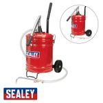 Sealey TP17 20 ltr Mobile Gear Oil Dispensing Unit Fluid Transfer Pumps Oil Cans