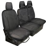 Fully Tailored Heavy Duty Black Van Seat Covers For Ford Transit Custom 2013 ON