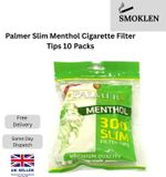 Palmer Menthol Slim Filter Tips 10x Packs Smoking Roll Up Cigarette Filters