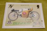 ISLE OF MAN TT TOURIST TROPHY 1907-1987 POST CARD 1957 GUZZI 500 cc V8 # 18 IOM 