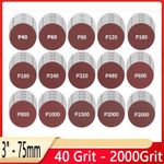 75mm Sanding Discs Hook & Loop 3 Inch Orbital Sander Pad 40-2000 Grit Sand Paper